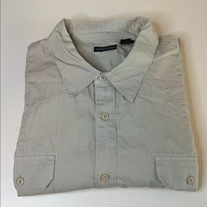 Structure Beige Cotton Button Down Casual Shirt Size XXL